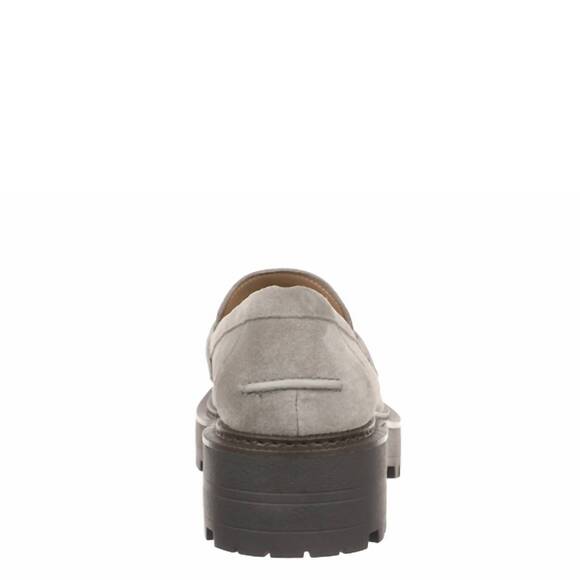 NEW SAM EDELMAN women's lea platform loafer in grey - Picture 3 of 5